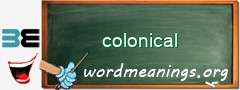 WordMeaning blackboard for colonical